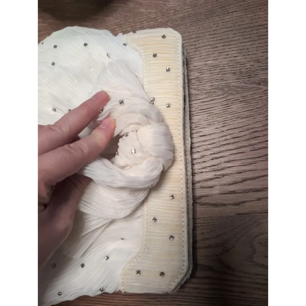 Loeffler Randall Cream Clutch with Bow - Picture 7 of 7